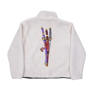 KUTTN Reversible Wano Sherpa Embroidered Jacket White Black Large